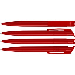 uma® RECYCLED PET PEN Druckkugelschreiber, rot