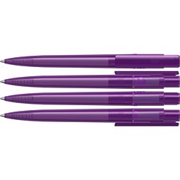 uma® RECYCLED PET PEN PRO transparent Druckkugelschreiber, violett