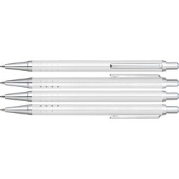 uma® SLIMLINE Druckkugelschreiber, weiss