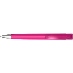 uma® Druckkugelschreiber TrinityGum, mit Metallspitze, blaue Mine, magenta