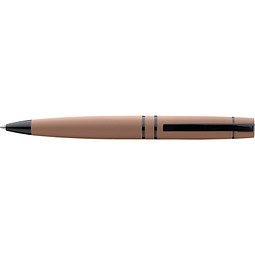 uma® Metall-Drehkugelschreiber VIP, blaue Mine, braun-gummiert