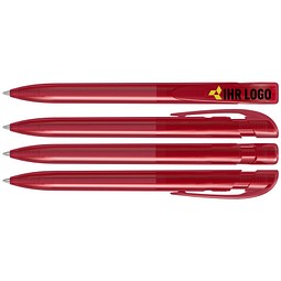uma® YES transparent Druckkugelschreiber, rot