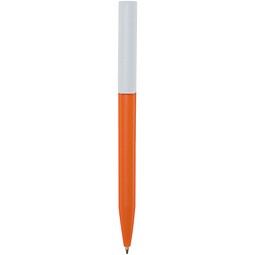 Unix Kugelschreiber aus recyceltem Kunststoff, blaue Mine, orange