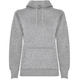 48h Express-Druck Werbeartikel Urban Kapuzenpullover für Damen – grau melange 2 – 2XL – mit Logo bedruckt