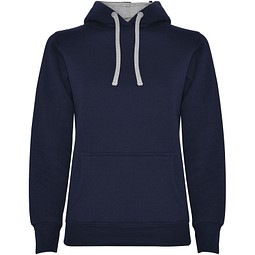 Urban Kapuzenpullover für Damen, Navy Blue/grau, M