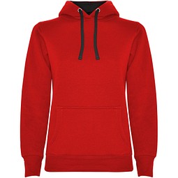 Urban Kapuzenpullover für Damen, rot/schwarz, L
