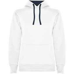Urban Kapuzenpullover für Damen, weiß/Navy Blue, L