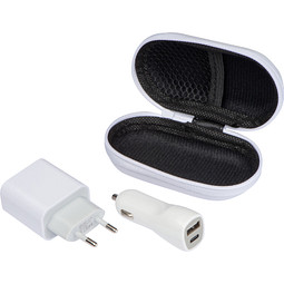 USB + C-Type Travel Set, weiss