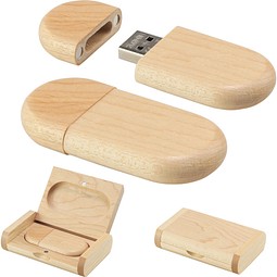 USB Stick WoodBox 4GB, Ahorn