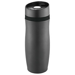 METMAXX® Vakuum-Thermobecher CremaExtensaNero 400 ml, schwarz/schwarz