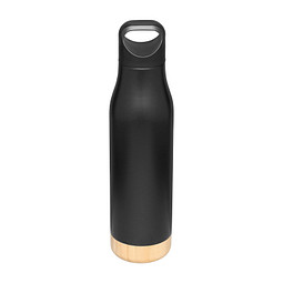 Vakuum-Trinkflasche BAMBOO LEGEND,schwarz