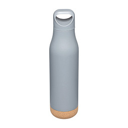 Vakuum-Trinkflasche CORKY LEGEND,grau