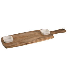 Vanilla Season® TAKAOKA Servier-Set mit Holzbrett und Schalen