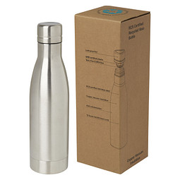 Vasa RCS-zertifizierte Kupfer-Vakuum Isolierflasche aus recyceltem Edelstahl, 500 ml, silber