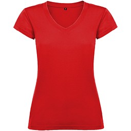 Victoria T-Shirt mit V-Ausschnitt für Damen, rot, M