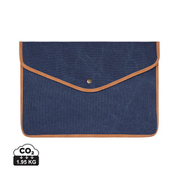 VINGA Bosler 16 Zoll Laptop-Tasche aus GRS recyceltem Canvas, navy blau