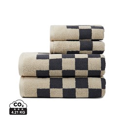 VINGA Elba Handtuch aus OCS Bio-Baumwolle, 4er-Set, grau, beige