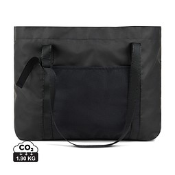 VINGA Livorno Maxi-Tasche aus GRS recyceltem Polyester, schwarz
