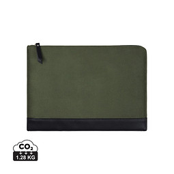 VINGA Marlow 14 Zoll Laptop Sleeve aus RCS recyceltem Polyester, grün, schwarz
