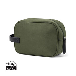 VINGA Marlow Kosmetiktasche aus RCS recyceltem Polyester, grün, schwarz