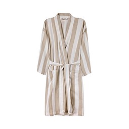 VINGA Ornos GRS Hamam-Bademantel L/XL, beige, weiß