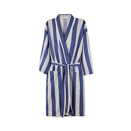 VINGA Ornos GRS Hamam-Bademantel S/M, blau, weiß