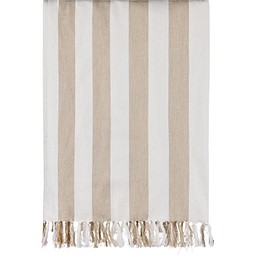 VINGA Ornos GRS Hammam-Familien-Tuch, beige, weiß