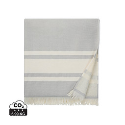 VINGA Tolo Hamam-Frottierhandtuch, grau, off white