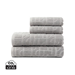VINGA Verso Handtuch aus OCS Bio-Baumwolle, 4er-Set, grau