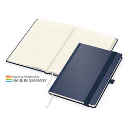 Geiger-Notes Vision-Book Creme Bestseller Notizbuch A5, dunkelblau inkl. Kupferprägung