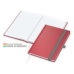 Geiger-Notes Vision-Book White Bestseller Notizbuch A4, rot inkl. Kupfeprägung