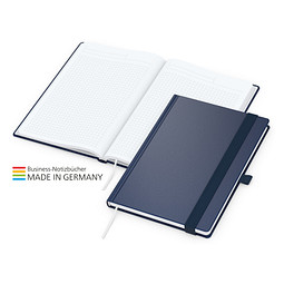 Geiger-Notes Vision-Book White Bestseller Notizbuch A5, dunkelblau inkl. Kupfeprägung