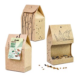 Vogelfutter To-Go, Werbekarte, 2-seit. Druck