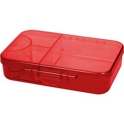 Firmengeschenk Essensbehälter Triva – rot – mit individuellem Werbedruck, made in germany, tritan-kunststoff, nachhaltige lunchbox