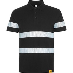 Warnschutz-Industriepolo mit Reflexstreifen, 3XL, BLACK