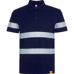 Warnschutz-Industriepolo mit Reflexstreifen, M, NAVY