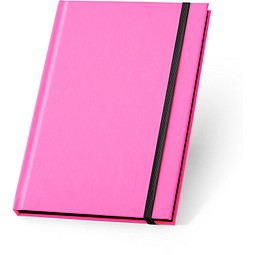 WATTERS. A5-Notizbuch aus fluoreszierendem PU mit linierten Seiten, Rosa