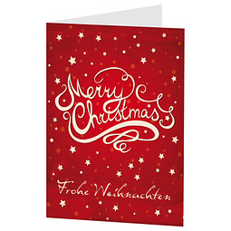 Grußkarte Weihnachten, Motiv Merry Christmas, Danke an Mitarbeiter