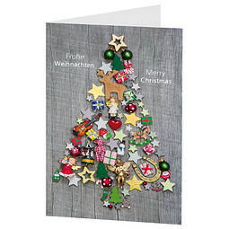 Grußkarte Weihnachten, Motiv Weihnachtsplätzchen, Danke an Mitarbeiter