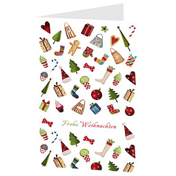 Grußkarte Weihnachten, Motiv Weihnachtspotpourri, ohne Innendruck