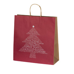 Weihnachtstasche groß, burgund