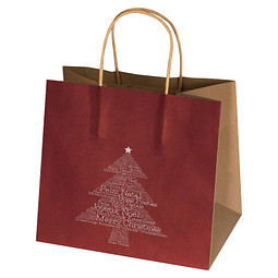 Weihnachtstasche klein, burgund