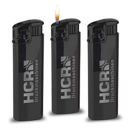 Werbe-Set: 500 Piezo-Feuerzeuge Prestige, inkl. Druck, schwarz