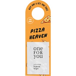 Werbeanhänger, Erfrischungstuch, inkl. Druck