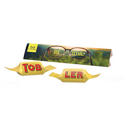 Werbedreieck Long, 2 Toblerone Tiny Mini Riegel, inkl. Druck