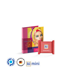 Werbekarte Midi, Ritter SPORT Mini Marzipan, inkl. Druck