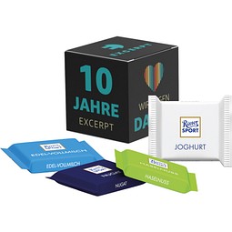Werbewürfel, Ritter SPORT mini Mischung, inkl. Druck
