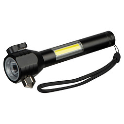 Wiederaufladbare Taschenlampe Trent,schwarz