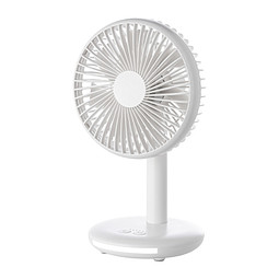 Wiederaufladbarer Ventilator mit Licht REEVES-DESKSTREAM, weiß