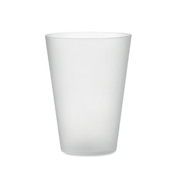 Wiederverwendbarer Becher 300ml FESTA LARGE, Transparent Weiß